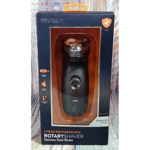 Vivitar 3 Head Rechargeable Rotary Shaver with‎ Stainless Steel Blades